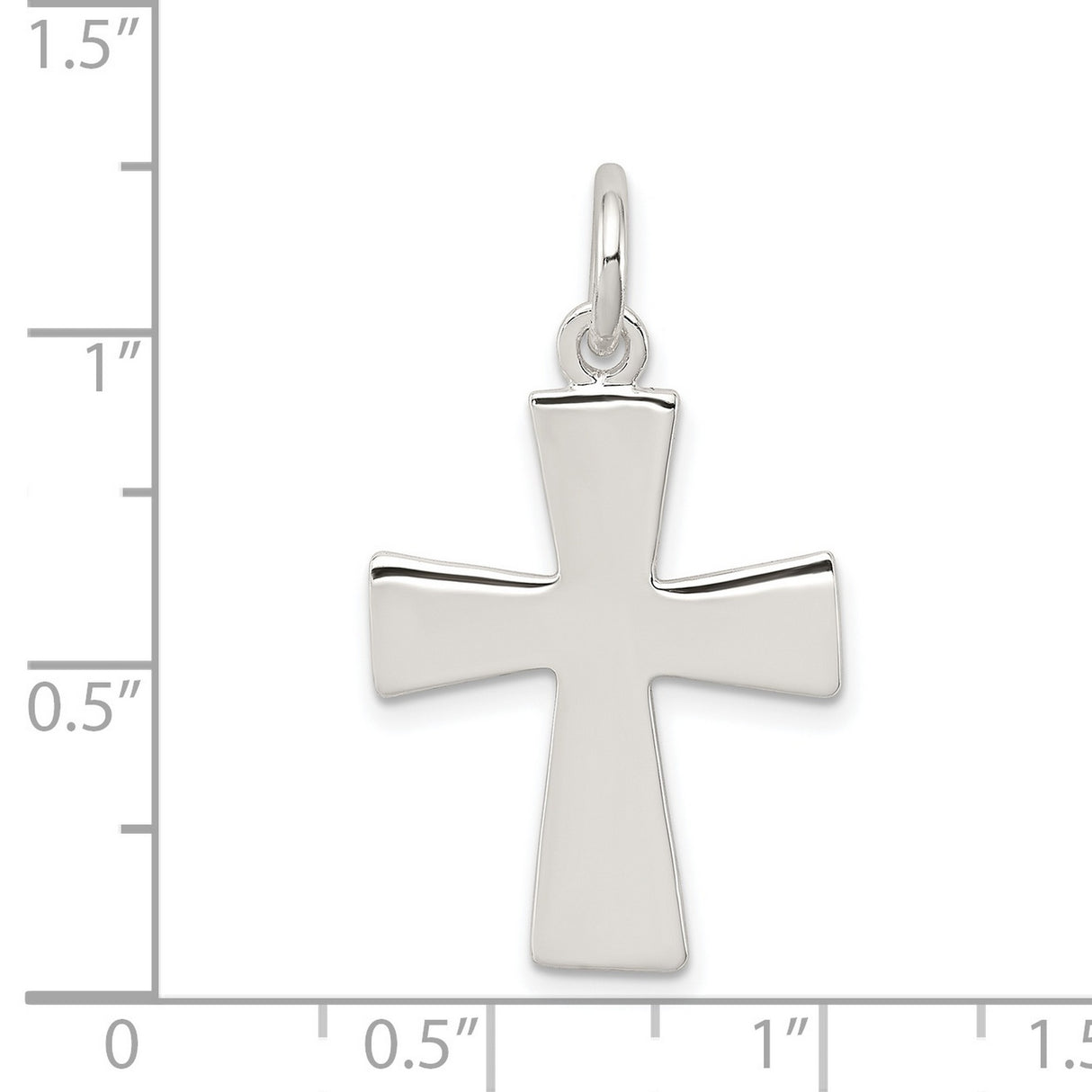 Latin Cross Charm Pendant in Real 925 Sterling Silver