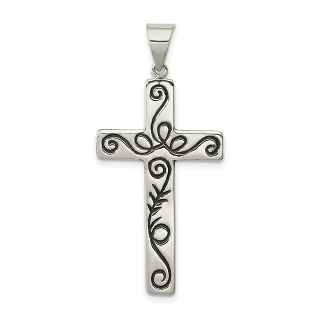 Latin Cross Charm Pendant in Real 925 Sterling Silver