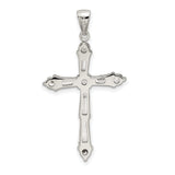 CZ Cross Charm Pendant in Real 925 Sterling Silver