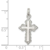 Cross Charm Pendant in Real 925 Sterling Silver