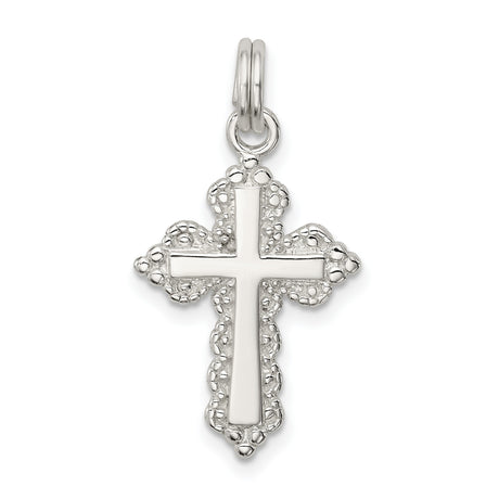 Cross Charm Pendant in Real 925 Sterling Silver