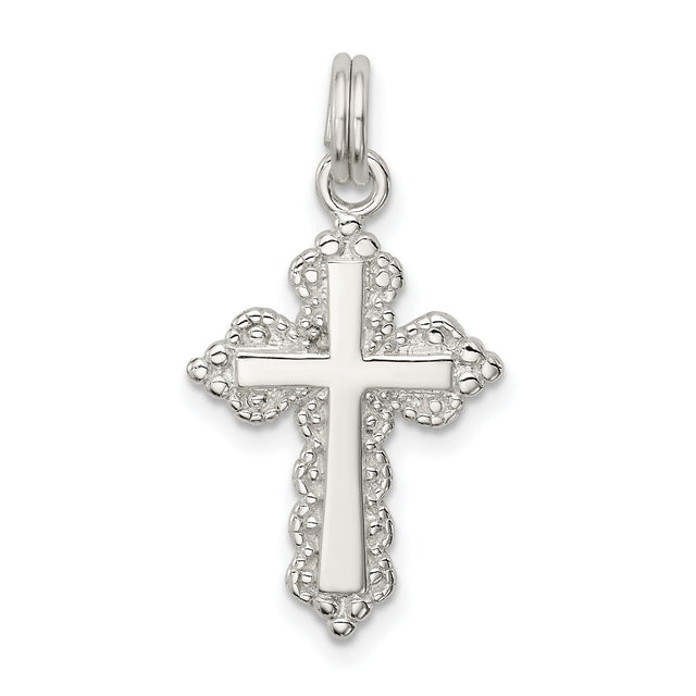 Cross Charm Pendant in Real 925 Sterling Silver