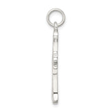Sterling Silver Cross Pendant with Filigree, Rope Detail, and Fleur de Lis Accents
