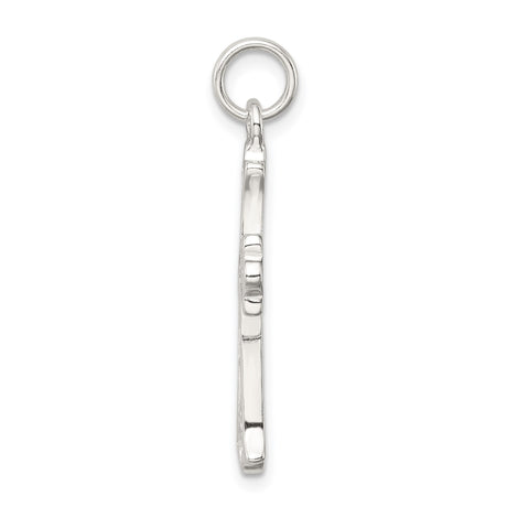 Sterling Silver Cross Pendant with Filigree, Rope Detail, and Fleur de Lis Accents