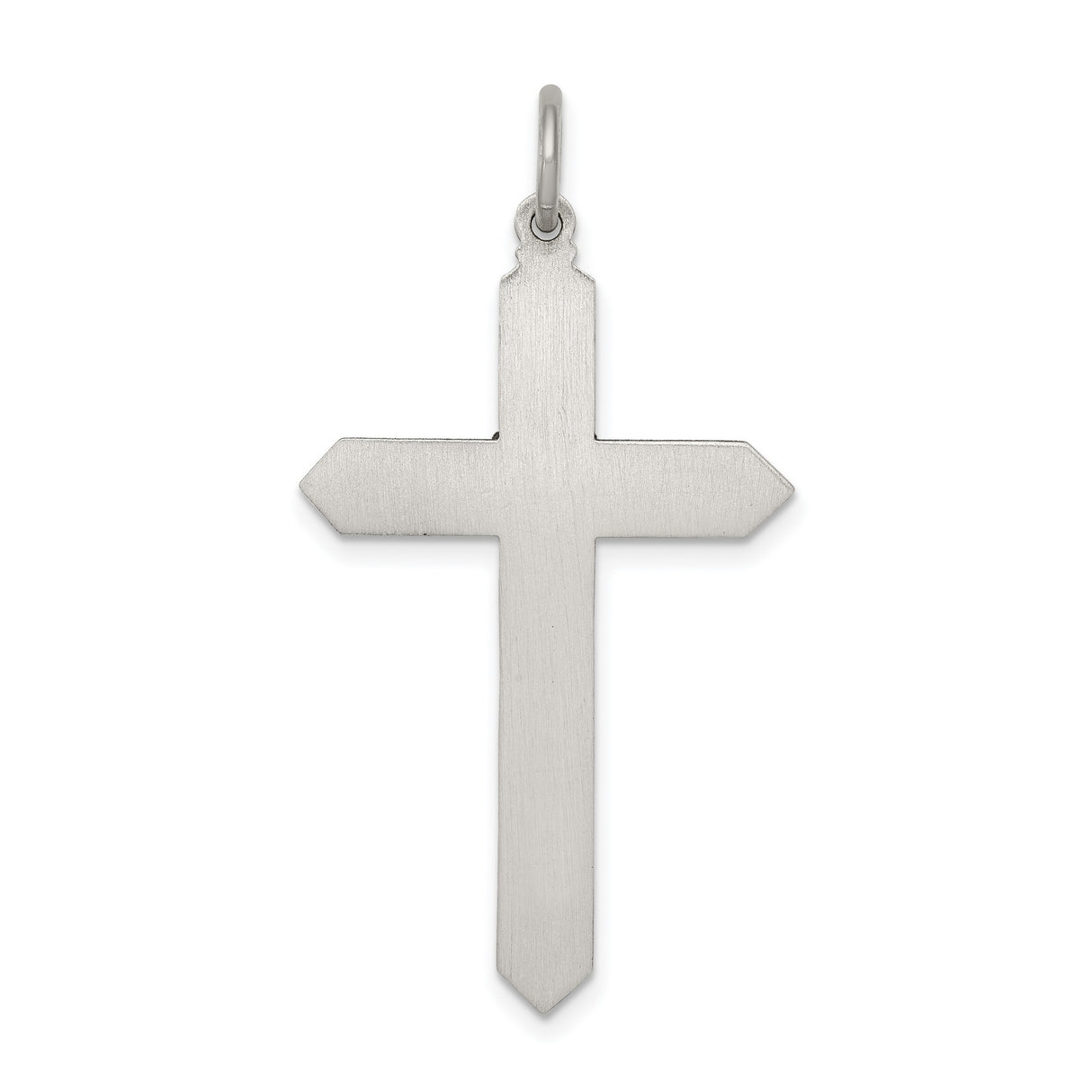 February Birthstone Cross Charm Pendant in Real 925 Sterling Silver