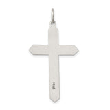 March Birthstone Cross Charm Pendant in Real 925 Sterling Silver