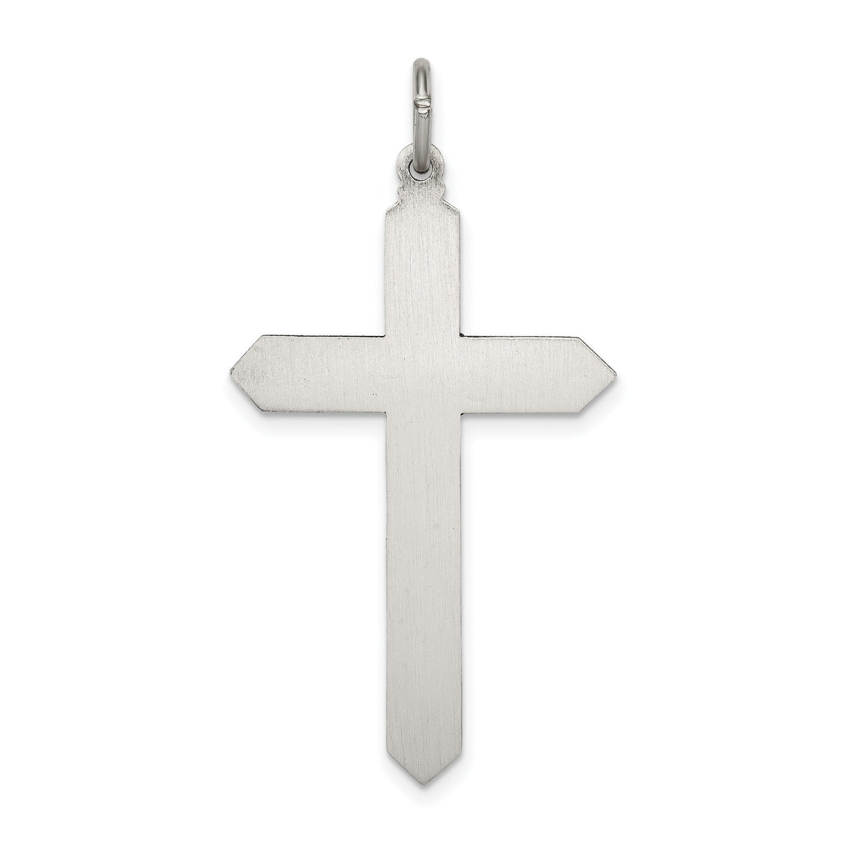 April Birthstone Cross Charm Pendant in Real 925 Sterling Silver