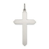 April Birthstone Cross Charm Pendant in Real 925 Sterling Silver