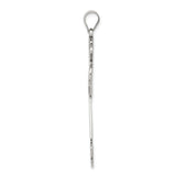 Sterling Silver Cross Pendant with Flared Arms and Textured Scroll Design