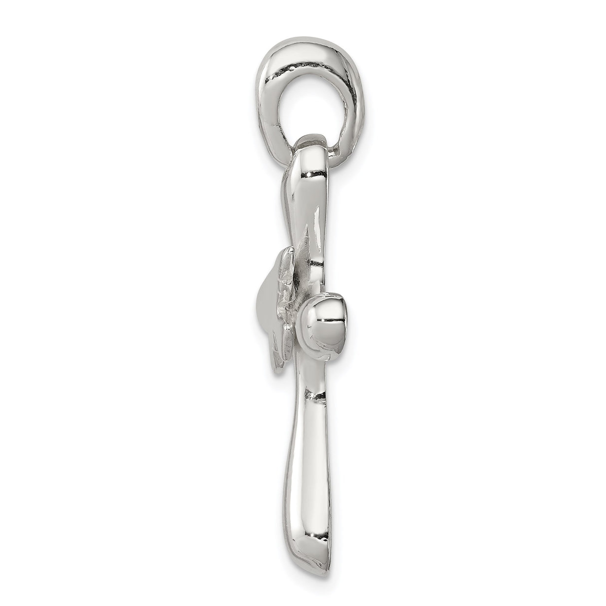 Sterling Silver Cross Pendant with Dove Charm, Symbol of Faith and Peace