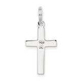 Latin Cross Charm Pendant in Real 925 Sterling Silver