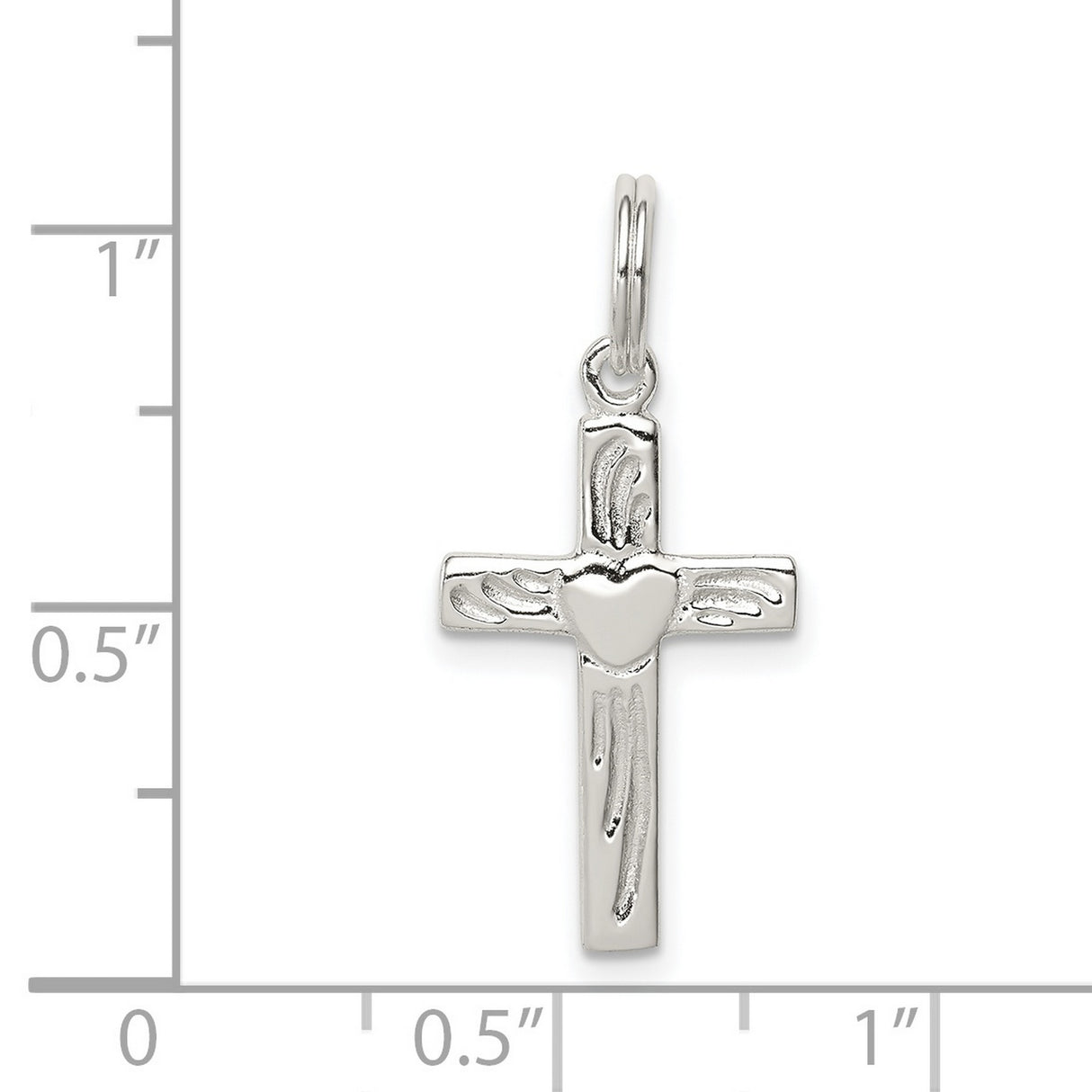 Latin Cross Charm Pendant in Real 925 Sterling Silver