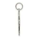 Sterling Silver Cross Pendant with Oxidized Finish, Antique Christian Design