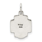 Sterling Silver Jesus Christ Pendant with Crown of Thorns, Religious Medal for Men