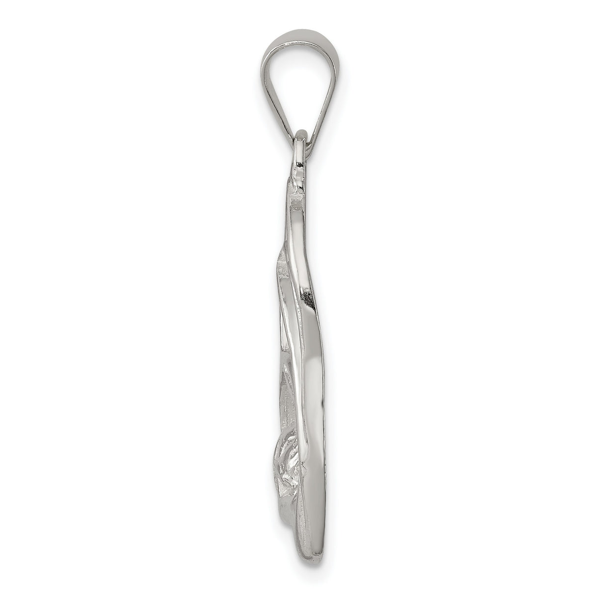 Sterling Silver Virgin Mary Pendant with Abstract Mary and Jesus Design, Christian Medal