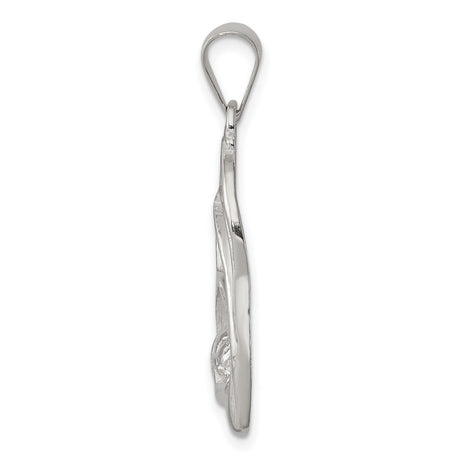 Sterling Silver Virgin Mary Pendant with Abstract Mary and Jesus Design, Christian Medal