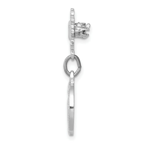 Miraculous Medal Pin Charm Pendant in Real 925 Sterling Silver