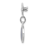 Enameled Miraculous Medal Pin Charm Pendant in Real 925 Sterling Silver