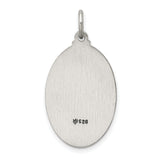 Oval Saint Jude Thaddeus Pray for Us Charm Pendant in Real 925 Sterling Silver