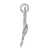 Sterling Silver Dove Pendant with Filigree Scrollwork Design, Christian Faith Jewelry