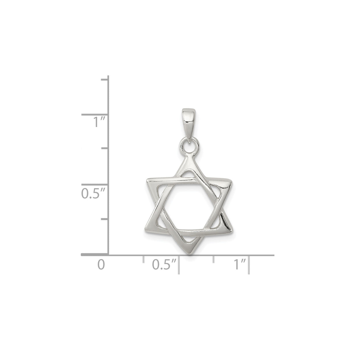 Sterling Silver Star of David Pendant, Openwork Jewish Symbol, Minimalist Religious Charm