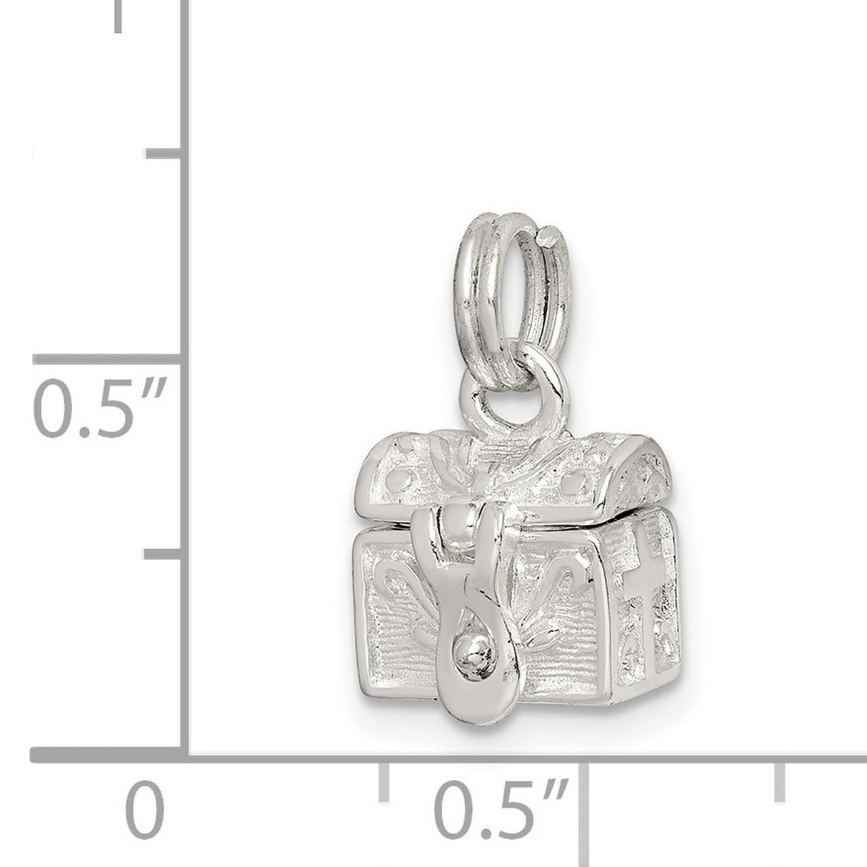 Cross Prayer Box Charm Pendant in Real 925 Sterling Silver