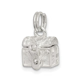 Cross Prayer Box Charm Pendant in Real 925 Sterling Silver