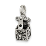 Angel Prayer Box Charm Pendant in Real 925 Sterling Silver