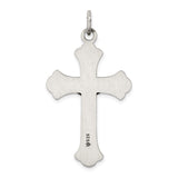 Sterling Silver Crucifix Pendant with Matte Finish and Filigree Gothic Cross Design