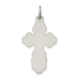 IC XC Budded Eastern Orthodox Cross Charm Pendant in Real 925 Sterling Silver