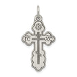 IC XC Budded Eastern Orthodox Cross Charm Pendant in Real 925 Sterling Silver