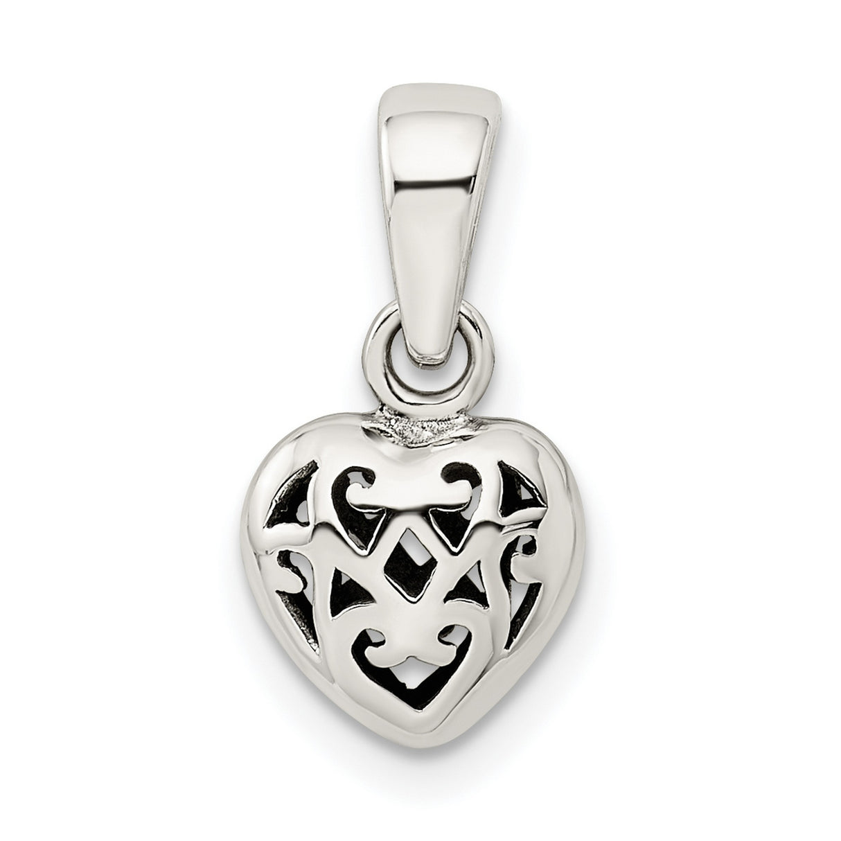 Sterling Silver Celtic Knot Heart Pendant, Symbol of Eternal Love and Unity