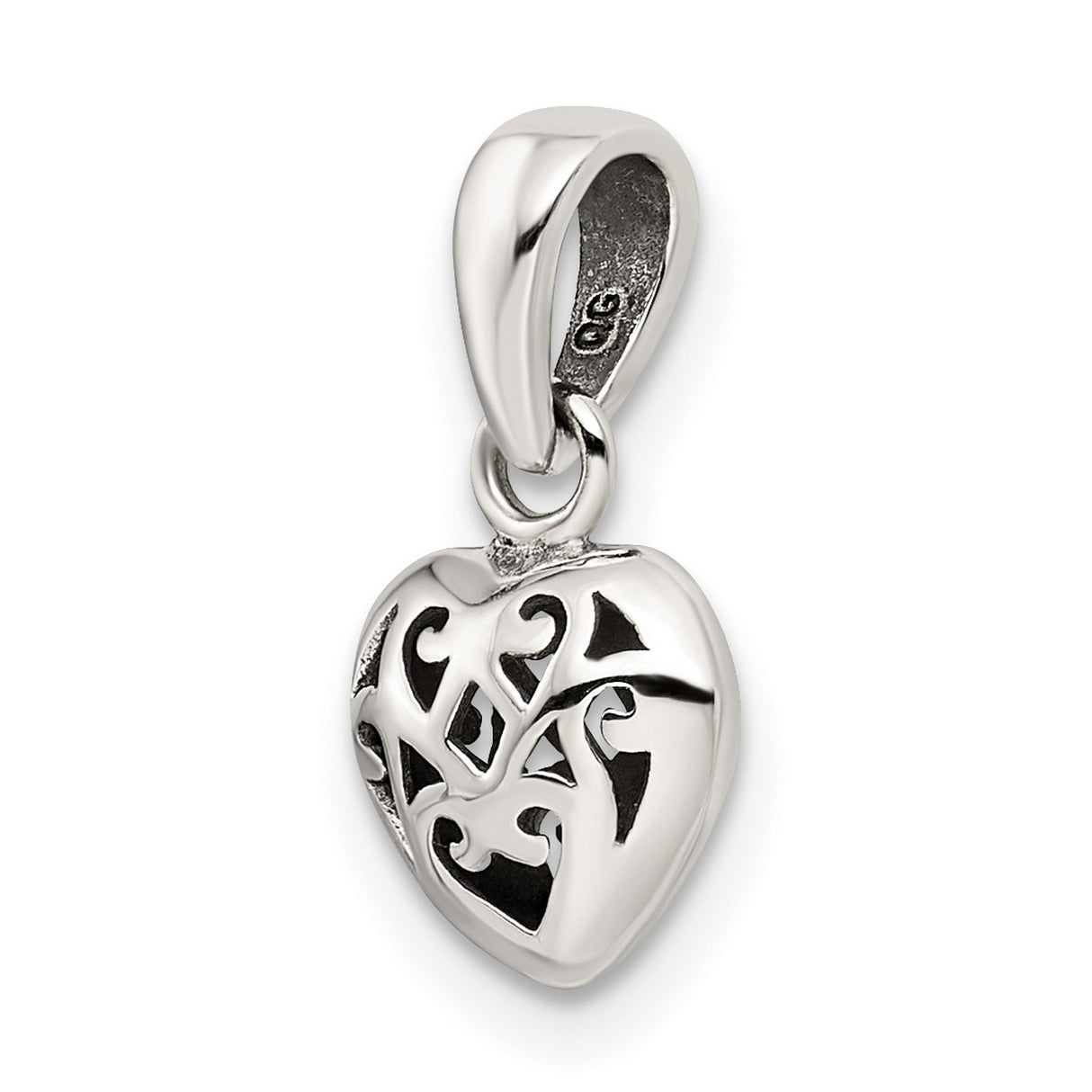 Sterling Silver Celtic Knot Heart Pendant, Symbol of Eternal Love and Unity