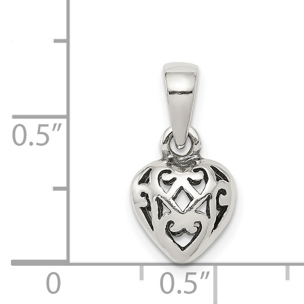 Sterling Silver Celtic Knot Heart Pendant, Symbol of Eternal Love and Unity