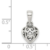 Sterling Silver Celtic Knot Heart Pendant, Symbol of Eternal Love and Unity