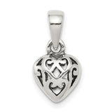 Sterling Silver Celtic Knot Heart Pendant, Symbol of Eternal Love and Unity