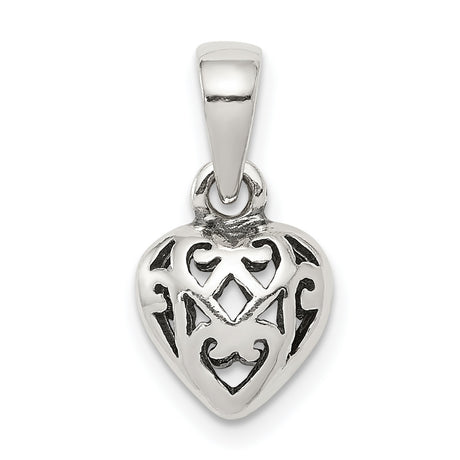 Sterling Silver Celtic Knot Heart Pendant, Symbol of Eternal Love and Unity