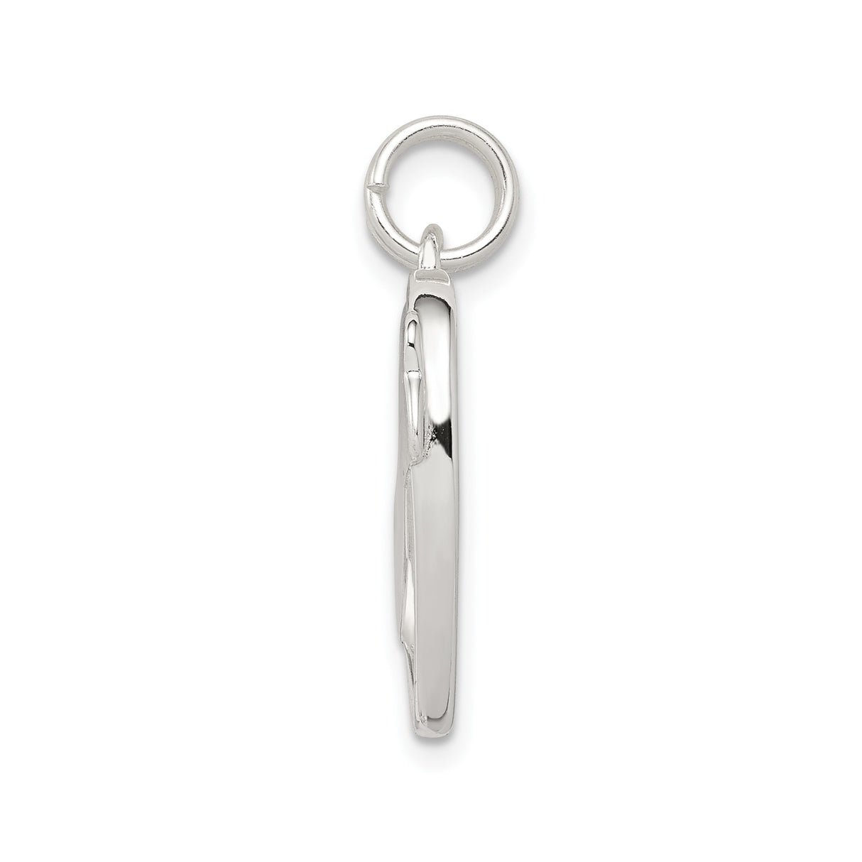 Sterling Silver Heart Pendant with Engravable Banner, Unisex Romantic Keepsake Charm