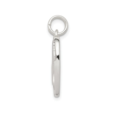 Sterling Silver Heart Pendant with Engravable Banner, Unisex Romantic Keepsake Charm