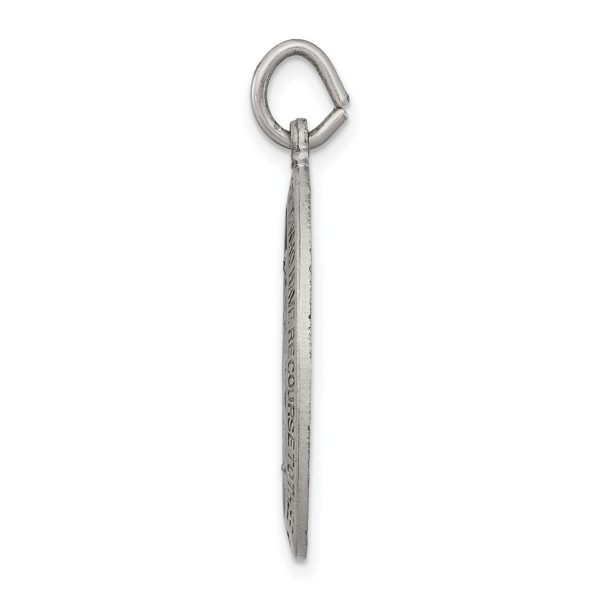 Antiqued Miraculous Medal Charm Pendant in Real 925 Sterling Silver