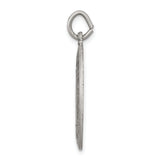 Antiqued Miraculous Medal Charm Pendant in Real 925 Sterling Silver