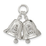 Sterling Silver Double Bell Pendant with Filigree Detailing, Christian Unity Symbol