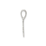Sterling Silver Pendant with I Love My Sister Phrase and Heart Charm