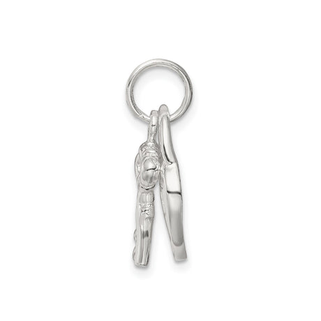 Sterling Silver Heart Lock and Key Pendant, Vintage Style Romantic Charm for Women