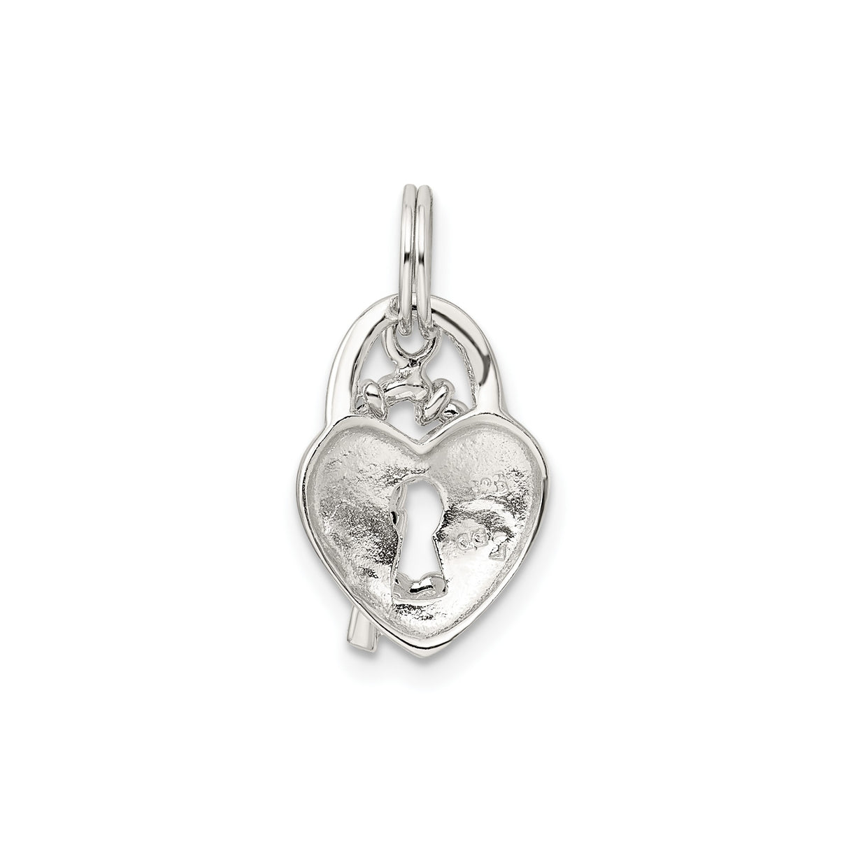 Sterling Silver Heart Lock and Key Pendant, Vintage Style Romantic Charm for Women