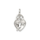Sterling Silver Heart Lock and Key Pendant, Vintage Style Romantic Charm for Women