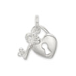 Sterling Silver Heart Lock and Key Pendant, Vintage Style Romantic Charm for Women