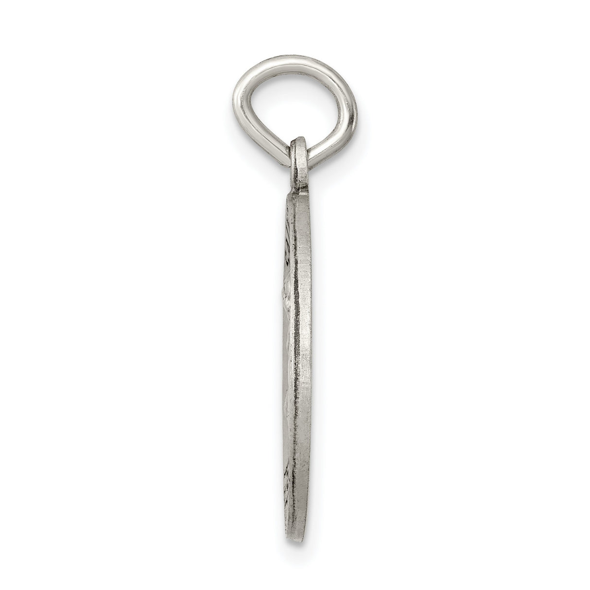 Saint Anthony Pray For Us Words Charm Pendant in Real 925 Sterling Silver