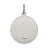 Saint Anthony Pray For Us Words Charm Pendant in Real 925 Sterling Silver