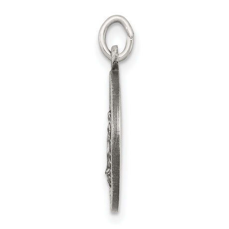 Sterling Silver Miraculous Medal Pendant Featuring Virgin Mary with 1830 Inscription